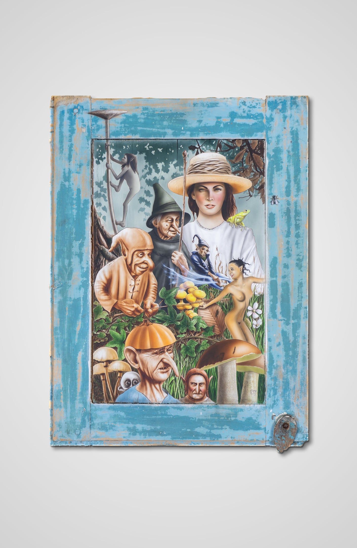 Another World acrylic fine art wooden door fantasy Francois AVONS wooden door