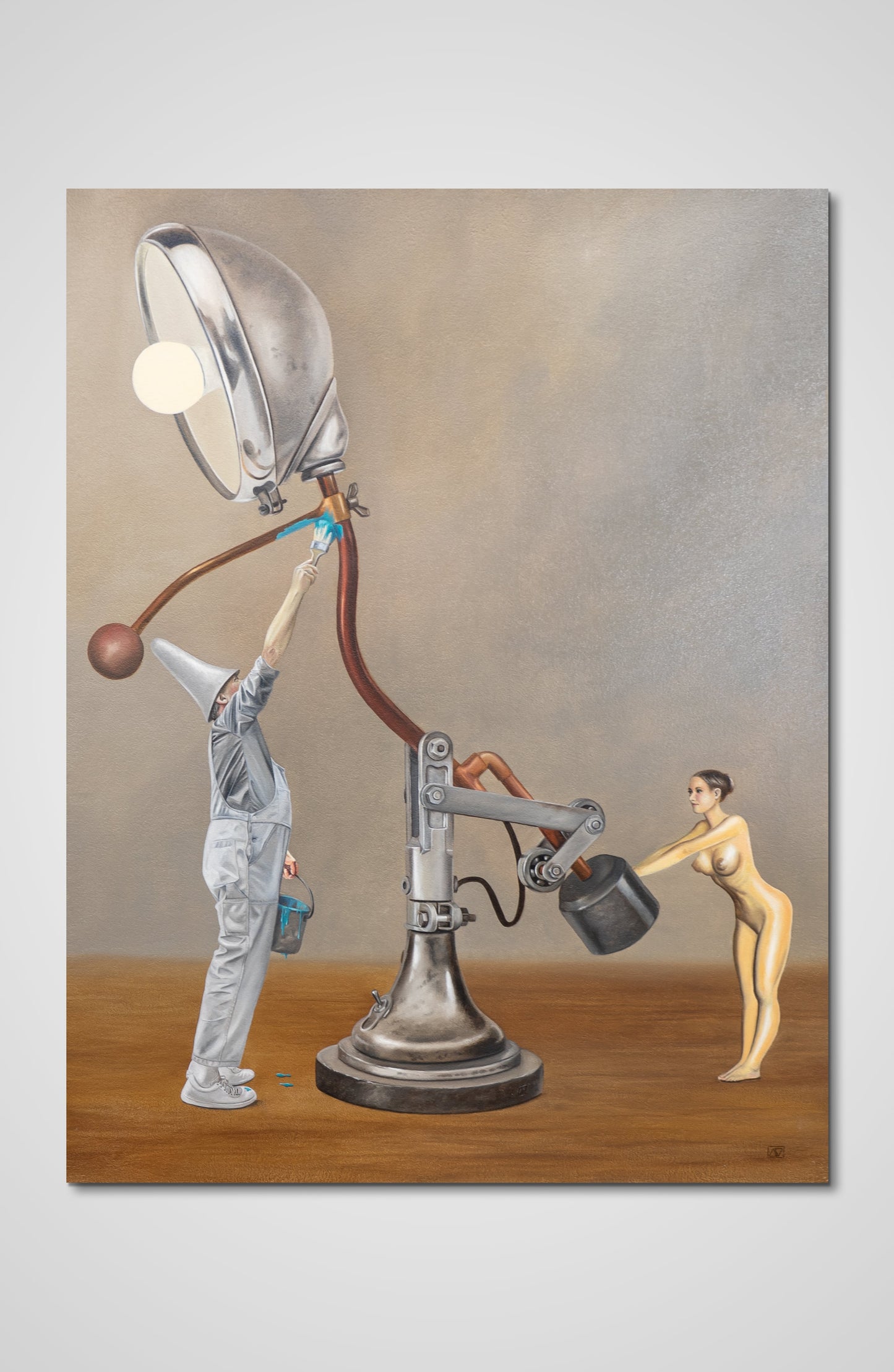 Balance, The Rebuilders oil fine art canvas the rebuilders Francois AVONS artist sustainability project