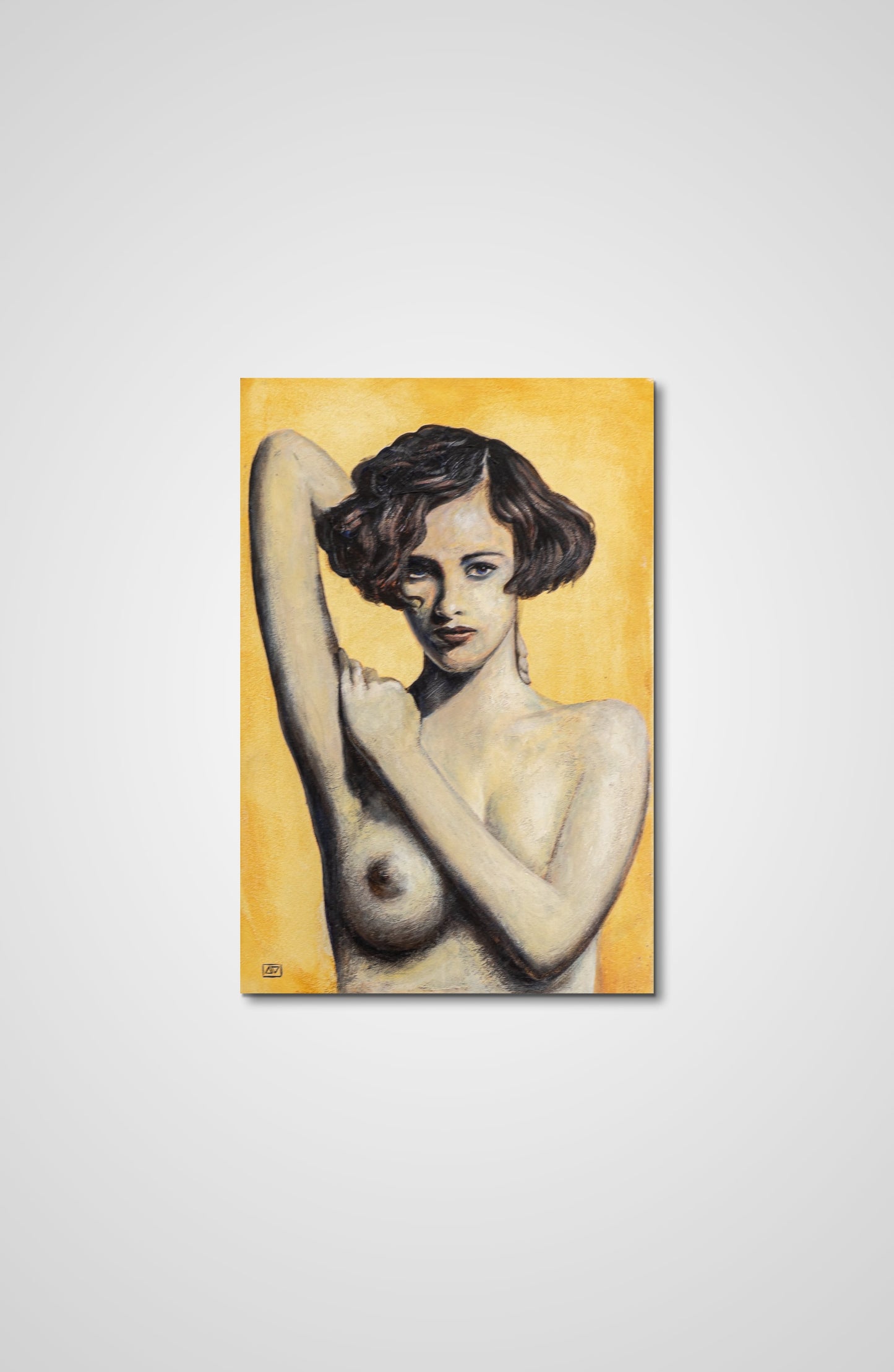 Lydie acrylic fine art isorel women Francois AVONS artist sustainability project