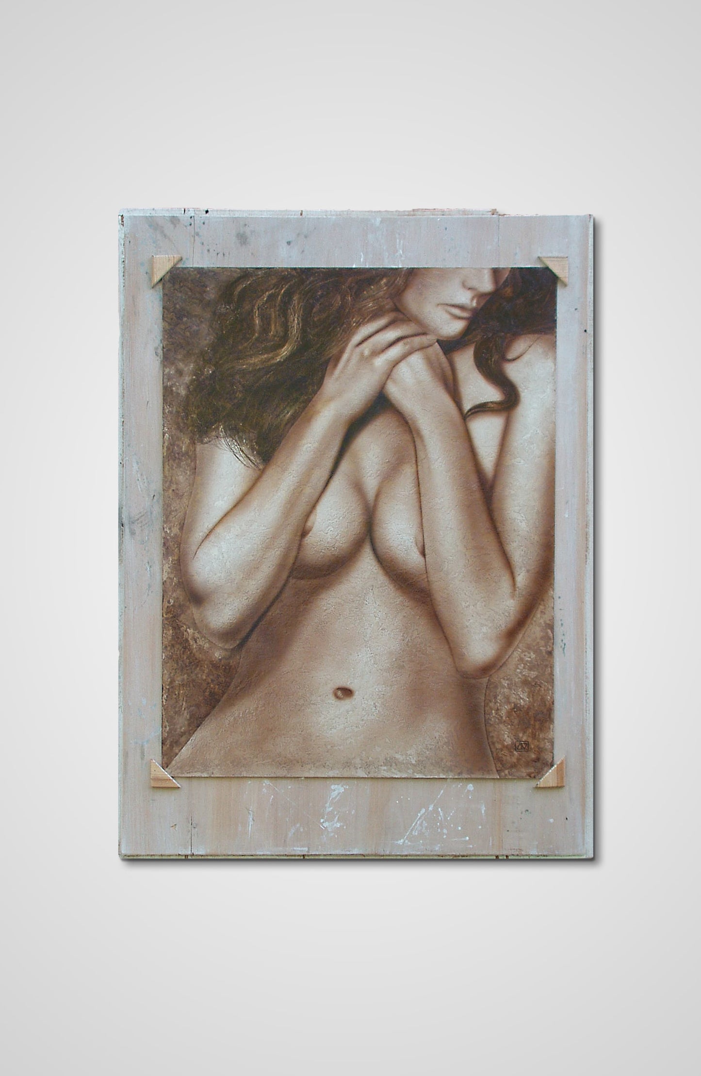 Modesty acrylic fine art isorel women Francois AVONS upcycle deco