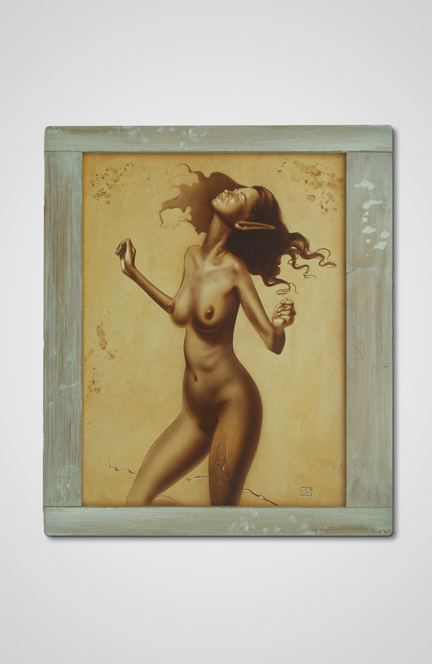 Mutation in full swing acrylic aero fine art isorel fantasy Francois AVONS upcycle decor