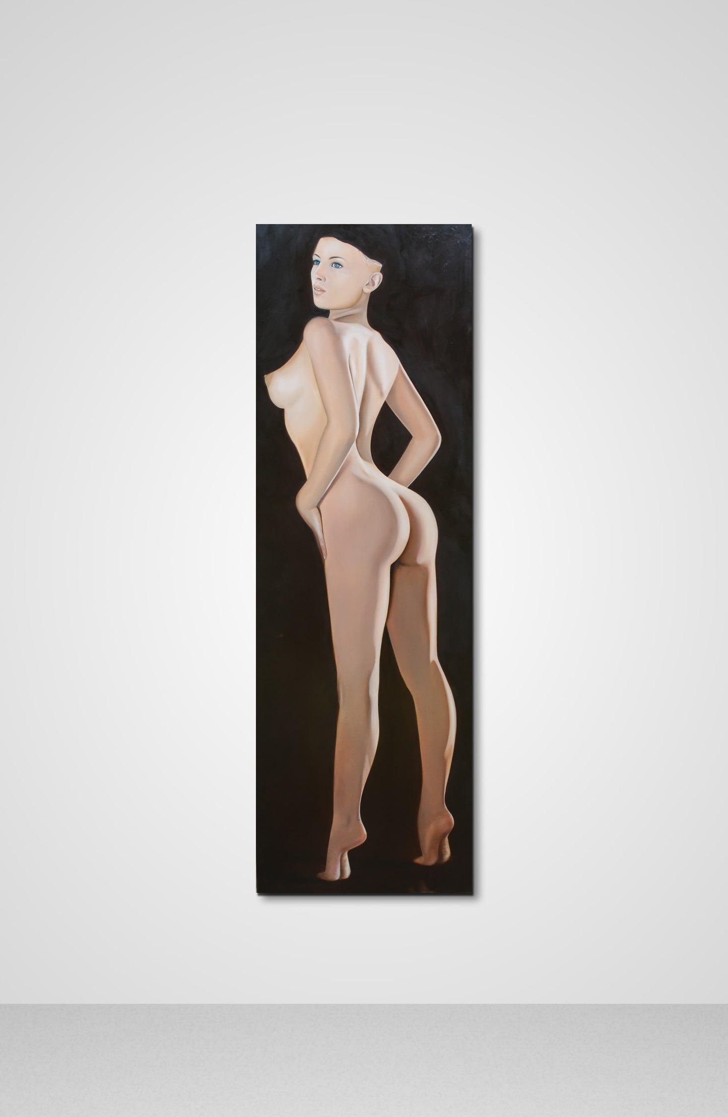The Challenge oil fine art canvas androids Francois AVONS artist sustainability project