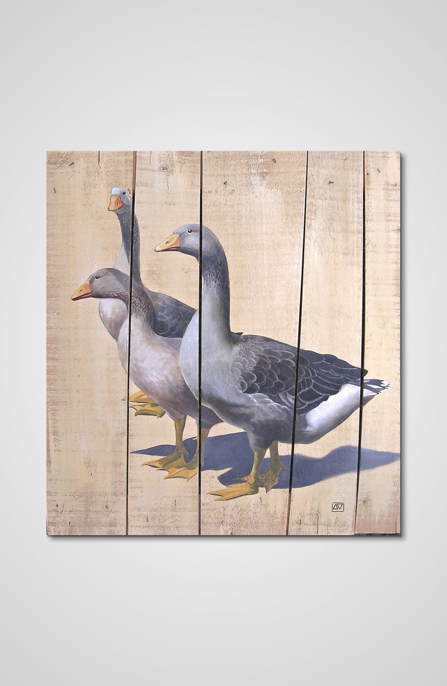 The gosses acrylic fine art wooden door animals Francois AVONS upcycle decoration