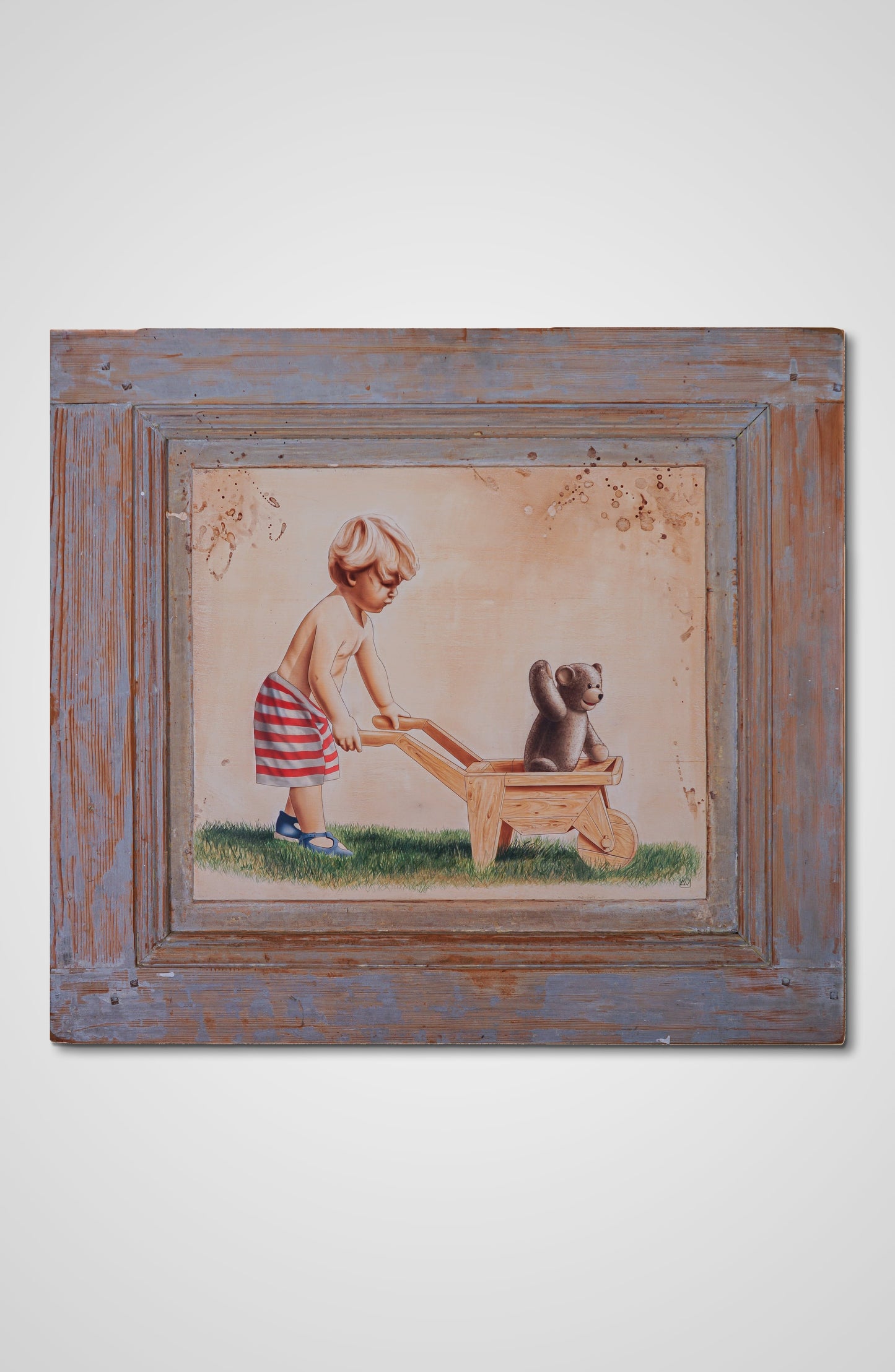 The Imagination Of A Kid acrylic aero fine art wooden door characters Francois AVONS discarded materials