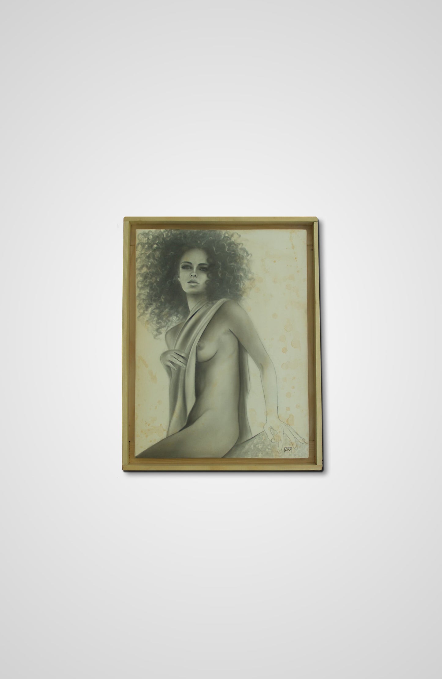 The laying pencil fine art isorel women Francois AVONS found objects art
