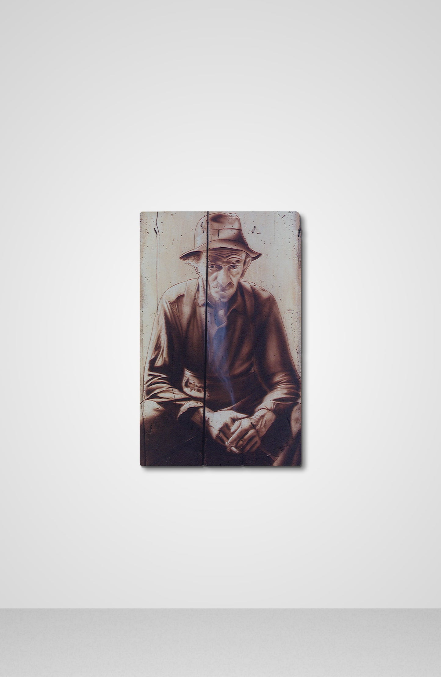 The old man smoking