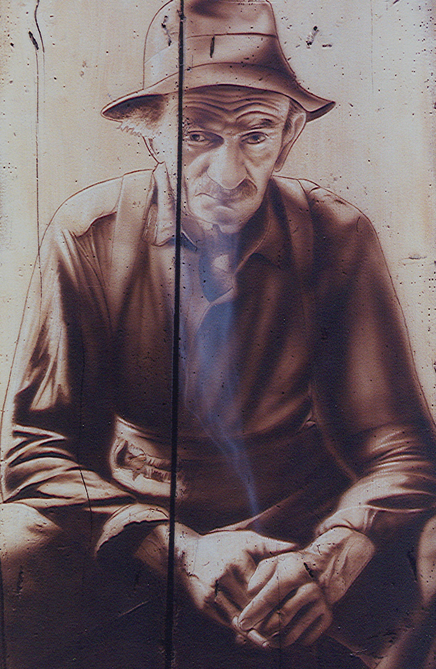 The old man smoking