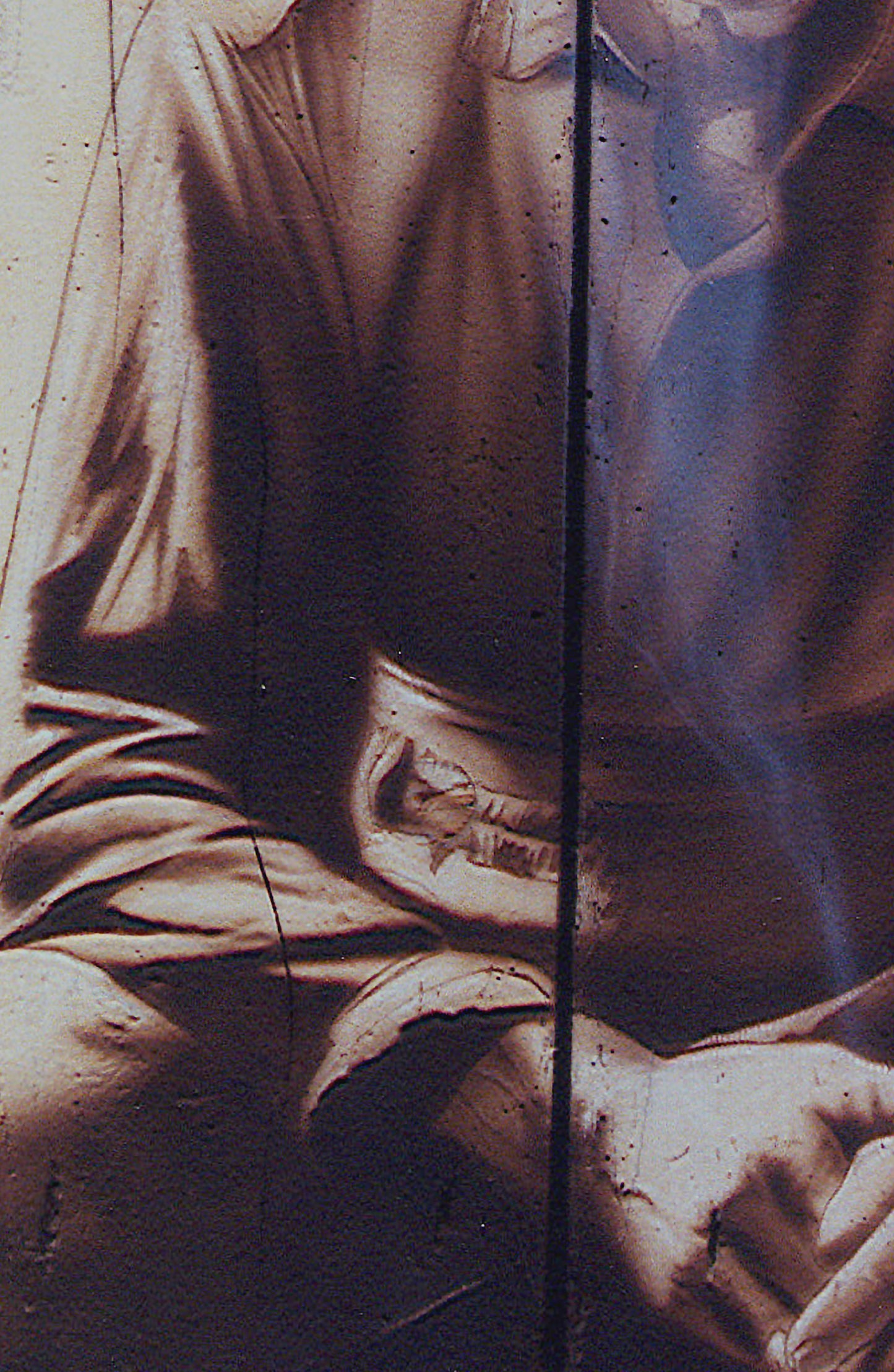 The old man smoking